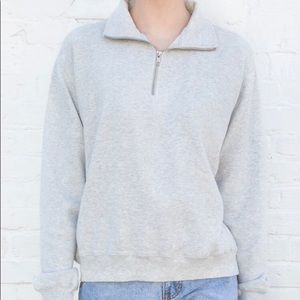 Brandy Melville thermal half zip sweatshirt